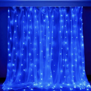 SVETELNÁ ZÁCLONA 3x2,5m 300LED VANCOVÉ LAMPY