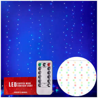 LED ZÁCLOVENSKÉ LAMPY DRÔTOVÉ 3x3m 300LED viacfarebné