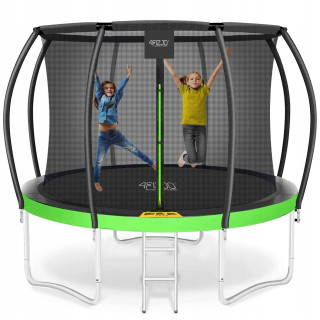Trampolína 4FIZJO Pro TP04 so sieťou, 312 cm, zelená