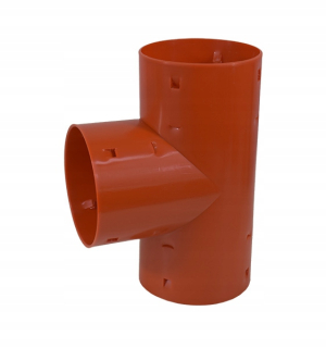 PVC TEE, drenážna rúrka FI 80 90 stupňov.