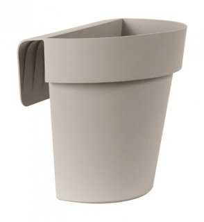 Euro3plast kvetináč 25 cm x 20 x 23 cm plastový, odtiene hnedej a béžovej, odtiene sivej a striebornej