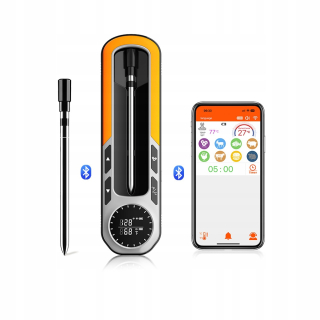 Bluetooth teplomer na grilovanie horúceho jedla