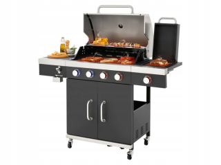 GRILLMEISTER Plynový gril, 3 horáky + 1, 14,4 kW