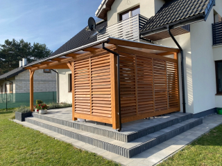 Strecha, terasa, lepené drevo, pergola, prístrešok na auto