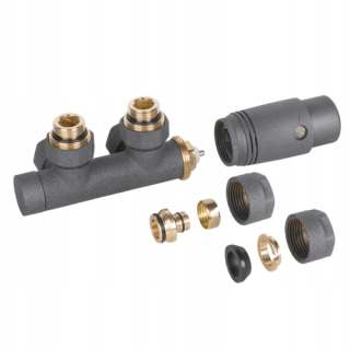Invena Pro CZ-90-015 sada termostatická uhlová, šedá