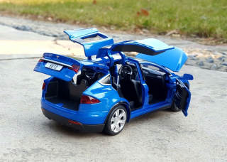 Osobné auto pre deti - Tesla Model x 1:32 Otvorenie (hore!) LED svetlo Dvere