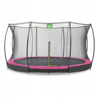 Silueta nadzemná trampolína ø427cm s bezpečnostnou sieťou ružový východ