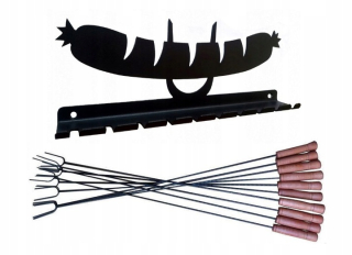 Táborové palice vidlička na klobásy 120cm + VEŠIAK