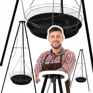 VÝKYVNÝ GRIL NA UHLIE pr. 46 cm pre záhradu pre pozemok pevný stajňa