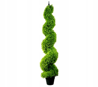 Premium Umelý Buxus Spirálový 150 cm – Dekoratívny Element do Každého Interiéru