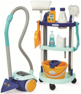 Upratovací vozík s vysávačom Brush Ecoiffier Clean Home príslušenstvo