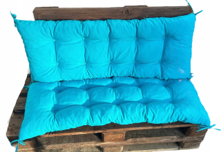 VANKÚŠE VANKÚŠE euro záhradný nábytok z paliet SET 120 CM Lazur