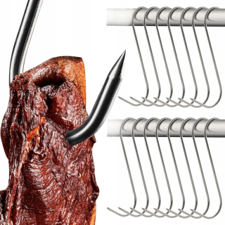 Jednoduchý hák na údenie údenín JA Stallux 4 mm 13 cm