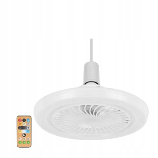 STROPNÝ VENTILÁTOR E27 Tichý kompaktný s diaľkovým ovládaním