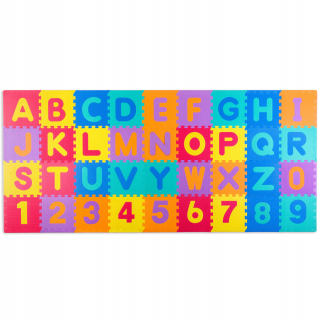 Ricokids penové puzzle písmená a čísla 36 dielikov