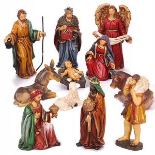 VEĽKÉ POSTAVKY, POSTAVKY VIANOČNÝCH RODÁKOV, 12 cm, SET 11.