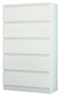 Mobene Moderná komoda 70 x 40 x 121cm matná biela