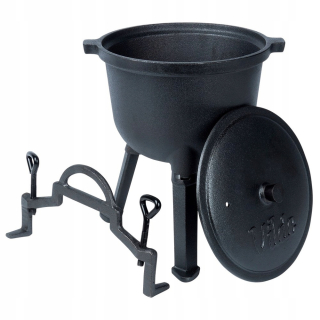 Kotlík na táborák VILDE CAST IRON 4L, lovecký kotlík, maďarský gril