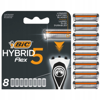 BIC HYBRID 5 FLEX BLISTER RETRILY PRE SHARERS 8 KS