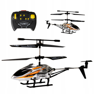 Diaľkovo ovládaný RC Vrtuľník, dron, striebornooranžová farba