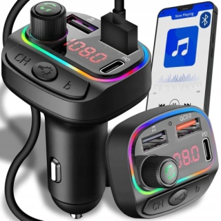Vysielač do auta INTMIX FM TRANSMITTER BLUETOOTH INTMIX LED FAREBNÝ