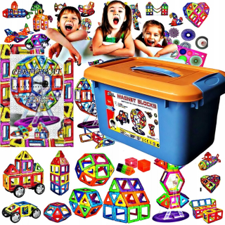 Magnetické bloky Akrylit detské Premium magnetické bloky 112 ks.