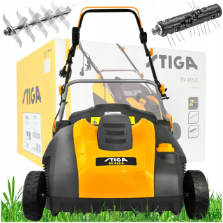 Vertikutátor ELEKTRICKÝ PREVZDUŠŇOVAČ STIGA 38CM NA PREVZDUŠŇOVANIE TRÁVNIKOV A OKYSĽOVANIE