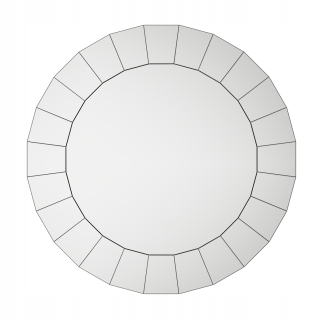 Veľké okrúhle nástenné zrkadlo do podkrovia obývacej izby v kúpeľni 800x800 mm
