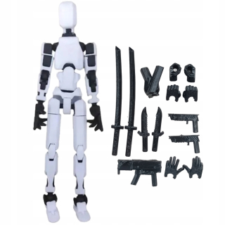 Viackĺbový pohyblivý robot 3D tlačený manekýn Misiek_3D_PL 13 Dummy