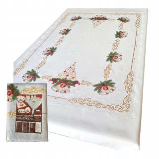 Vianočné prestieranie VIANOČNÝ STROMČEK 150x260 biely