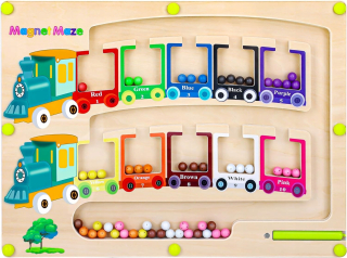 Vindany Montessori magnetická hračka počíta farby bludisko