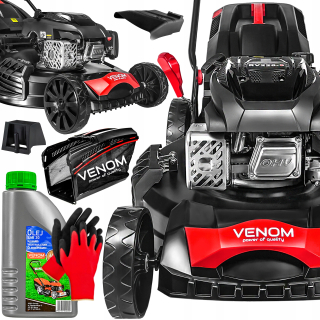 Benzínová, naftová kosačka - Benzínová kosačka Venom s košom, objem 223 cm³. kôš 62 l, šírka kosenia 56 cm