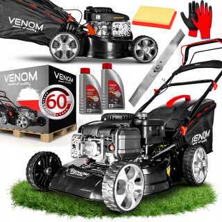 VÝKONNÁ JEDOVÁ BENZÍNOVÁ KOSAČKA 48CM MOTOR 139CC MOTOR LONCIN 8,5 HP SADA