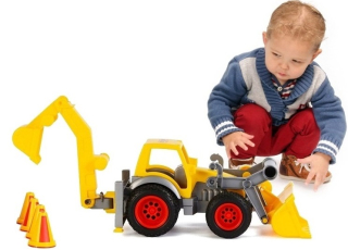 WADER 0377 Traktor-nakladač s lyžicou