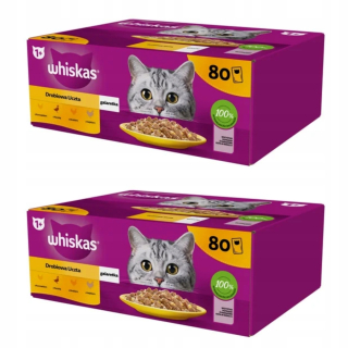 Krmivo pre mačky - Whiskas vrece potravín pre mačku s hydinou 160x85 g