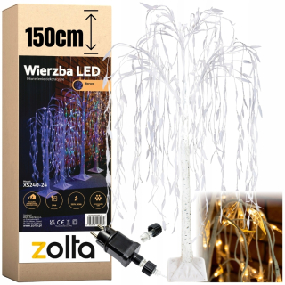 VRBOVÁ 200 LED SVIETIACA DEKORÁCIA NA STROMČEK VIANOČNÁ 150 CM TEPLÁ