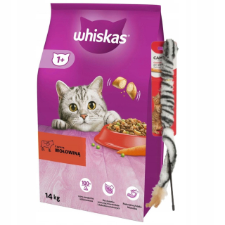 Whiskas suché krmivo hovädzie 14 kg