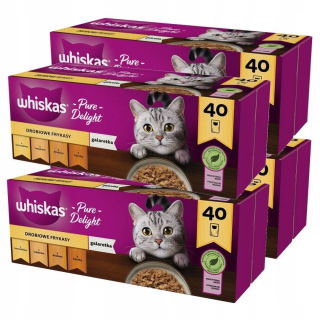 WHISKAS 40x85G HYDINA JEDLO JEDLO V ŽELÉ