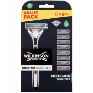 Wilkinson Quattro Essential 4 Precision Sensitive kazetový holiaci strojček 9 ks.
