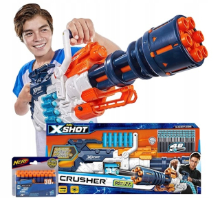 Detská pištoľ - X-SHOT CRUSHER MINIGUNTE + 30 NERF ŠÍPKY