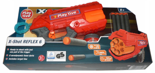 X-SHOT REFLEX LAUNCHER 6 + 8 ŠÍPKY + 3 NÁDOBKY
