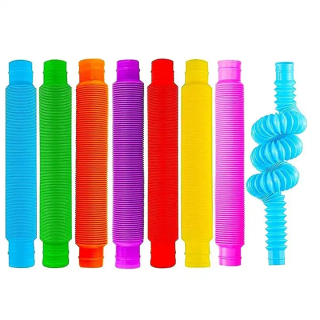Antistresová hračka - XXL 66cm POP TUBE LED VEĽKÉ TRUBICE SADA 6 ks