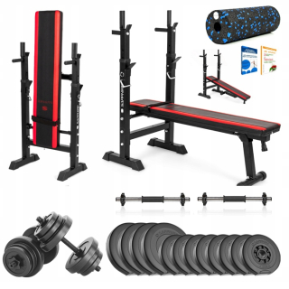 Posilňovacia sada - Xylo Gym 36 kg lavičky+Gryfs+zaťaženia