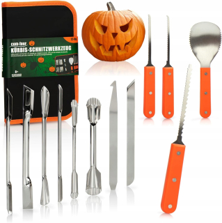 Sada pre Halloween - 12-DIELNA TEKVICOVÁ SÚPRAVA VYrezávanie TEKVICE REZBA REZBA TEKVICE