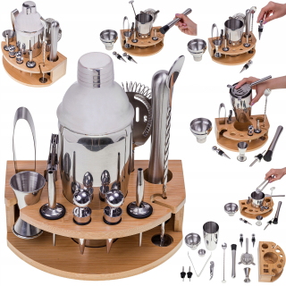 Barmanská súprava - Bambus Shaker 12 El Bartending Set