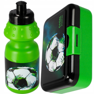 Desiatové boxy - Raňajky bidon set raňajky futbal