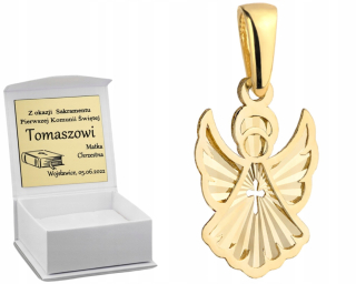 ZLATÝ PRÍvesok ANJEL PRÍvesok ANJEL 585 GRAVÍROVANIE