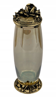 Sviečka sklenená zlatá 33 cm
