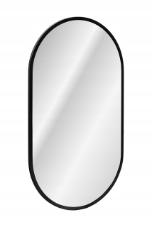 ZRKADLO 50X90 CM OVÁLNE S OSVETLENÍM ČIERNE ZRKADLO APOLLO COMAD APOLLO