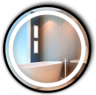 Zrkadlo Metanoia Mirrors Led nástenný kruhový rám MDF 1000 x 1000 mm